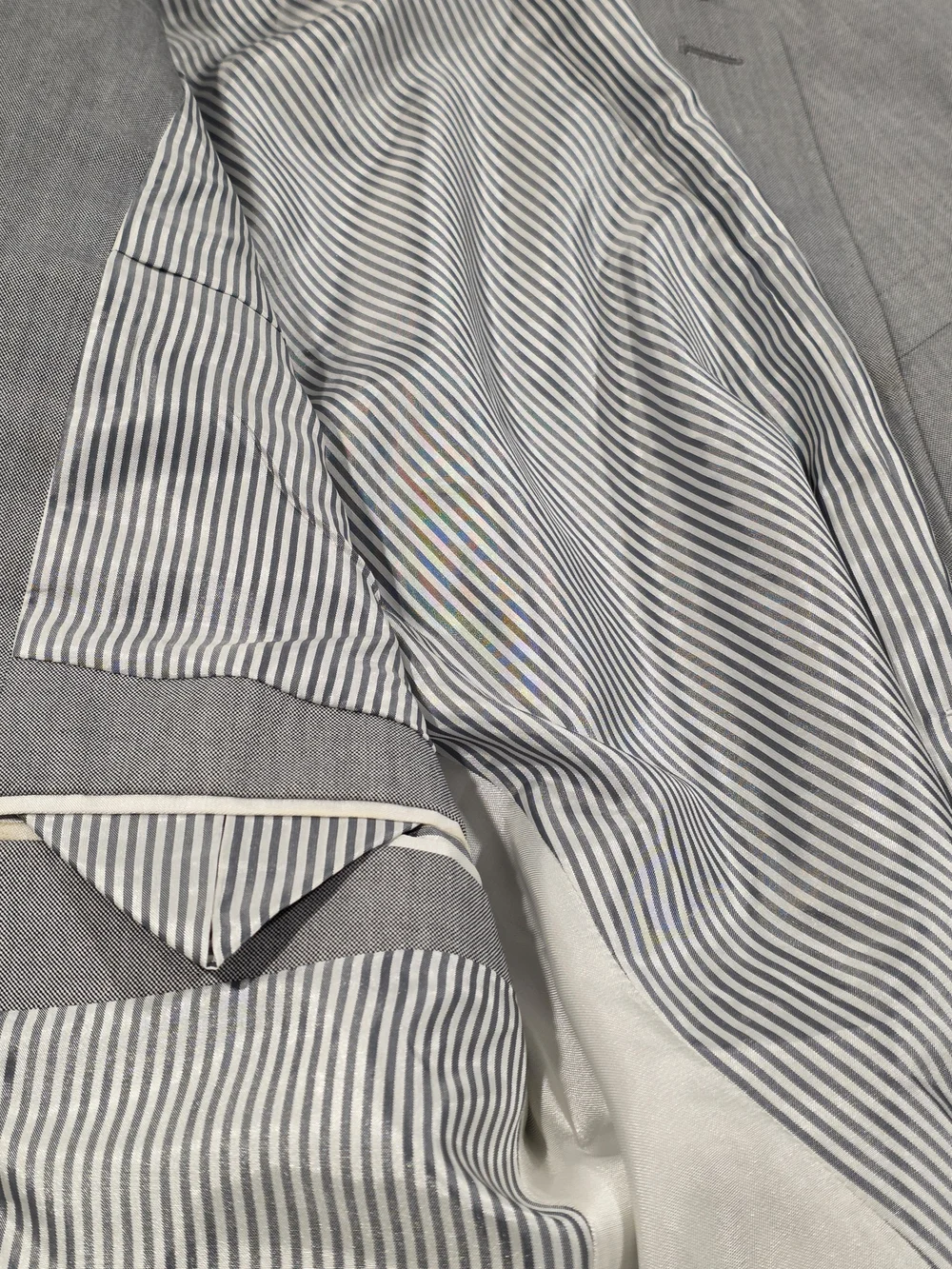 38R Men's Express Innovator Blazer Skinny Fit Gray 100% Cotton Sport Coat